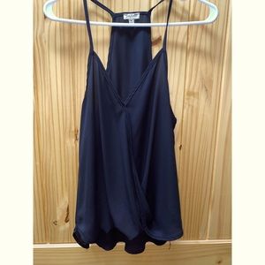 Lily White Black Tank Top
